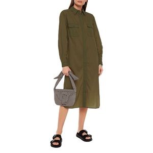GANNI Shell midi shirt dress NWT